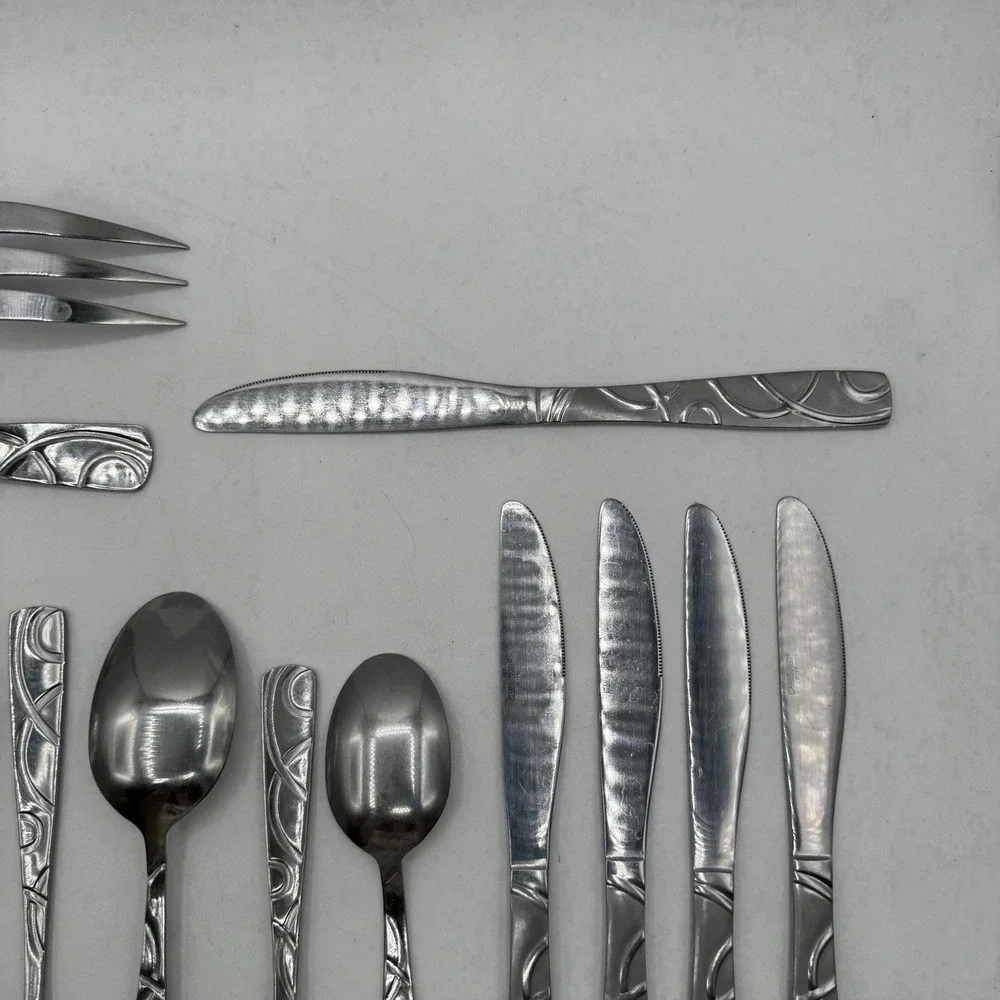 Cambridge Conquest Roam Sand 18/10 Stainless Steel Replacement Flatware Lot 15